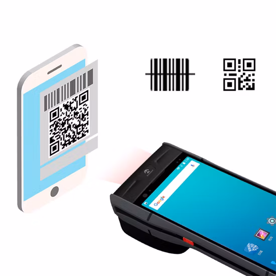 Industrial Portable Handheld Mobile Android Barcode Scanner Terminal with Thermal Printer