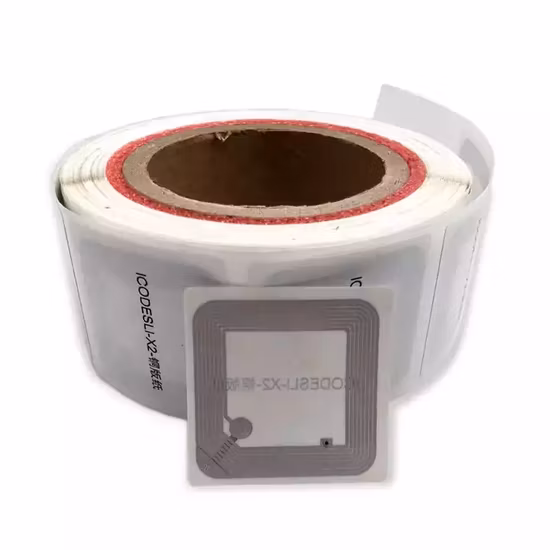 China Produtor Hf 13.56MHz RFID Label ISO15693 Icode Slix2 Branco Em Branco Pet Adesivo RFID Adesivos 85*50mm 50*50mm