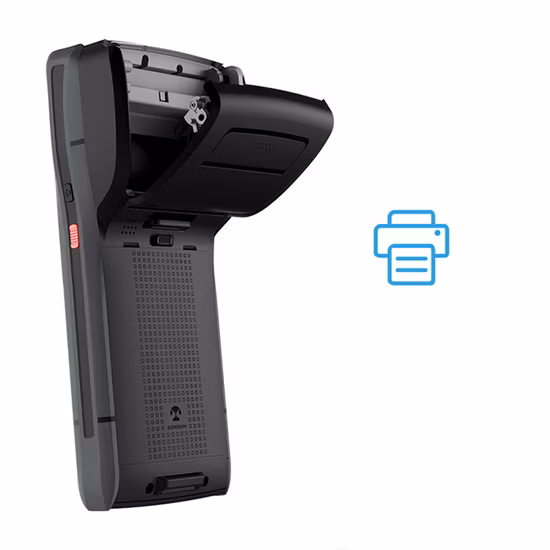 Terminal de leitor de código de barras Android portátil industrial portátil com impressora térmica